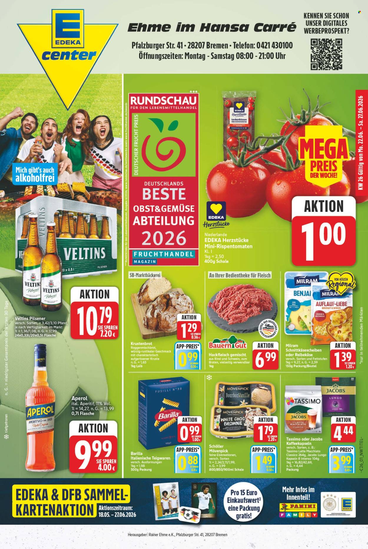 E center Prospekte  - 22.06.2026 - 27.06.2026. Seite 1