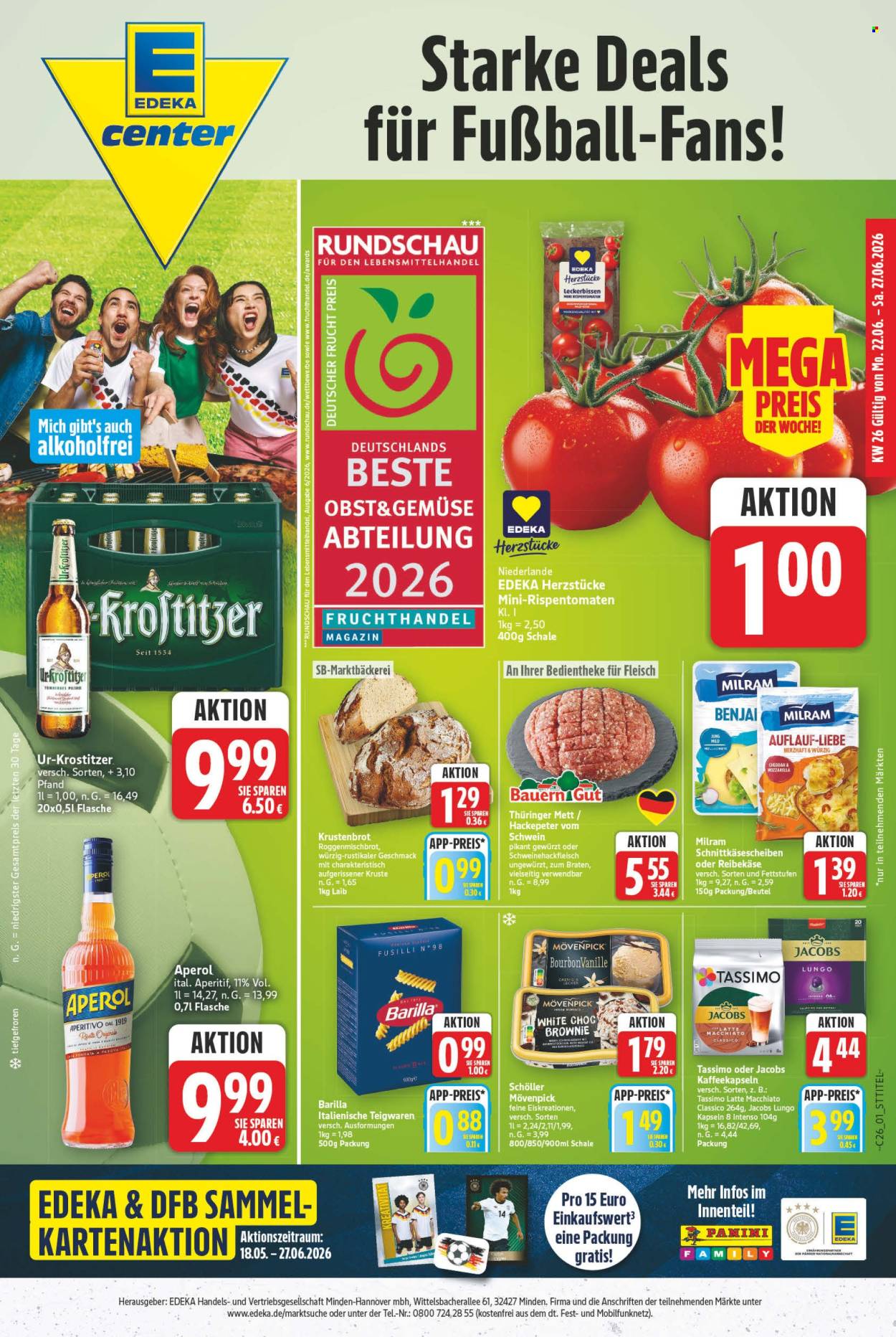 E center Prospekte  - 22.06.2026 - 27.06.2026. Seite 1