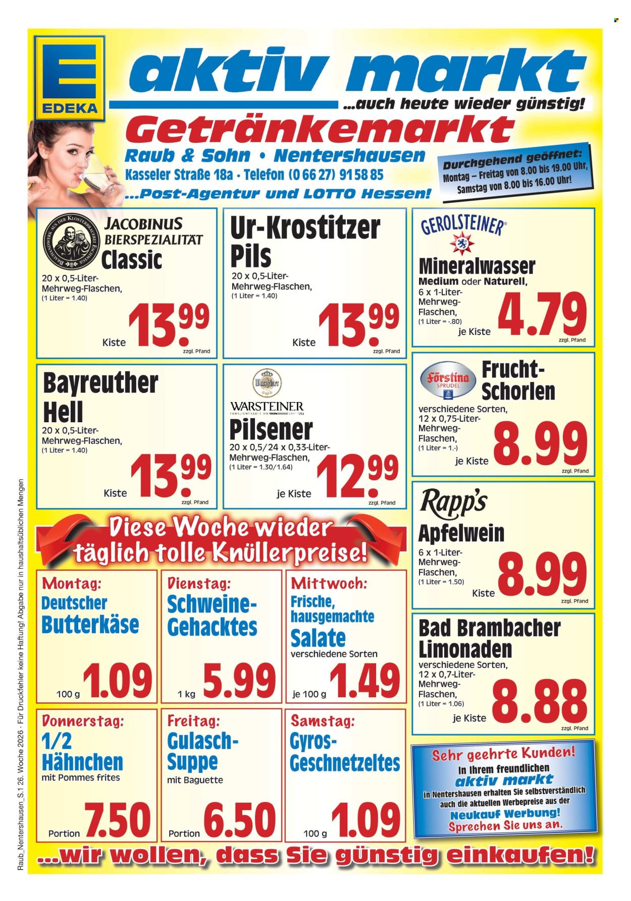 Edeka Prospekte  - 22.06.2026 - 27.06.2026. Seite 1