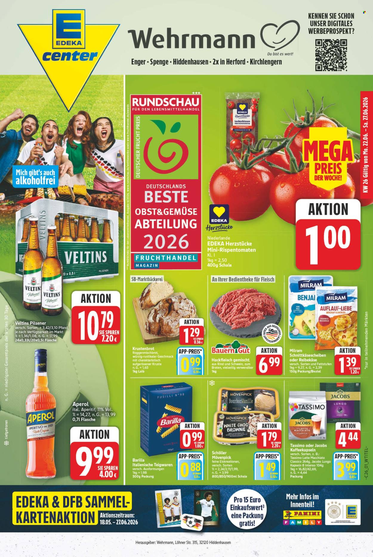 E center Prospekte  - 22.06.2026 - 27.06.2026. Seite 1