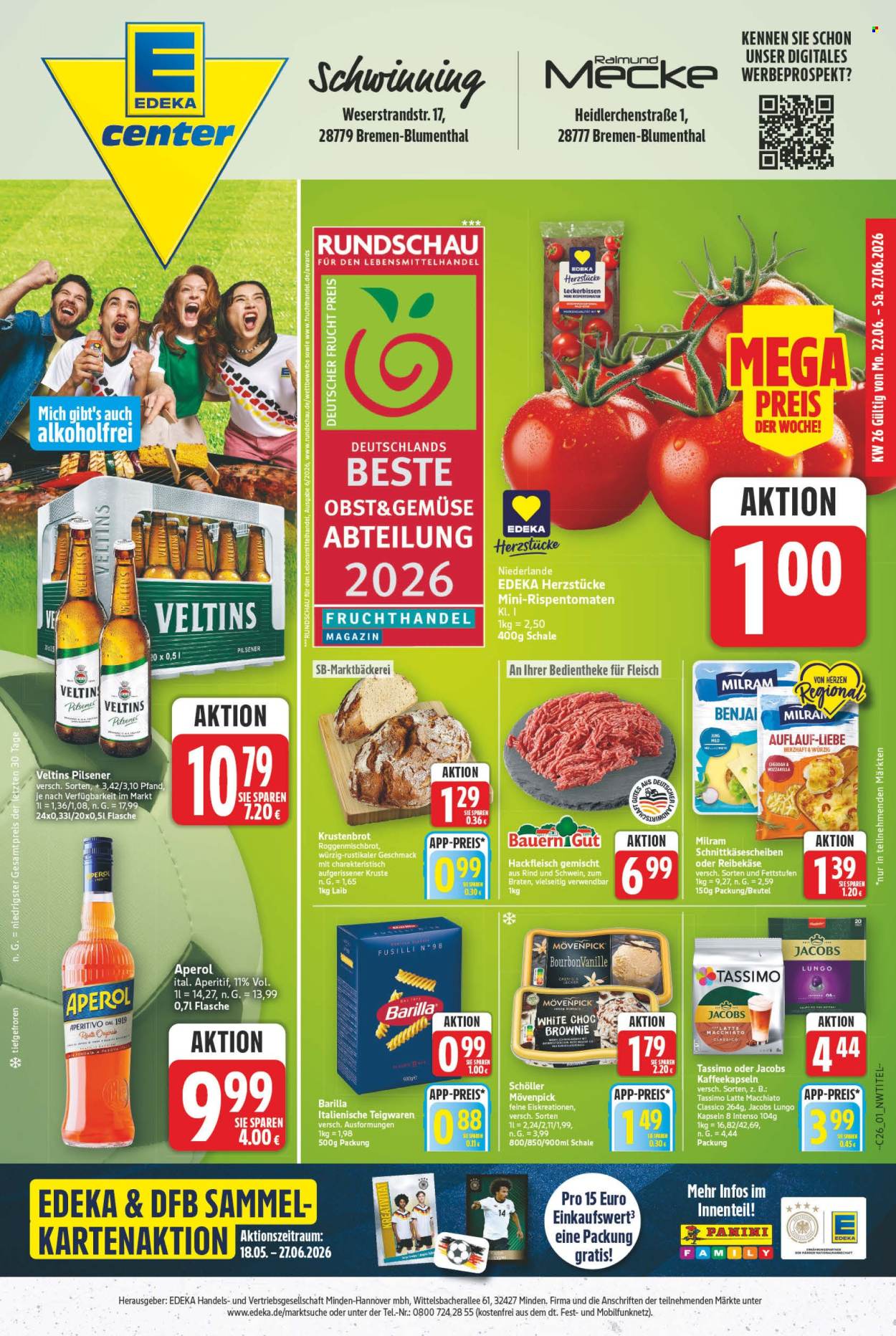E center Prospekte  - 22.06.2026 - 27.06.2026. Seite 1