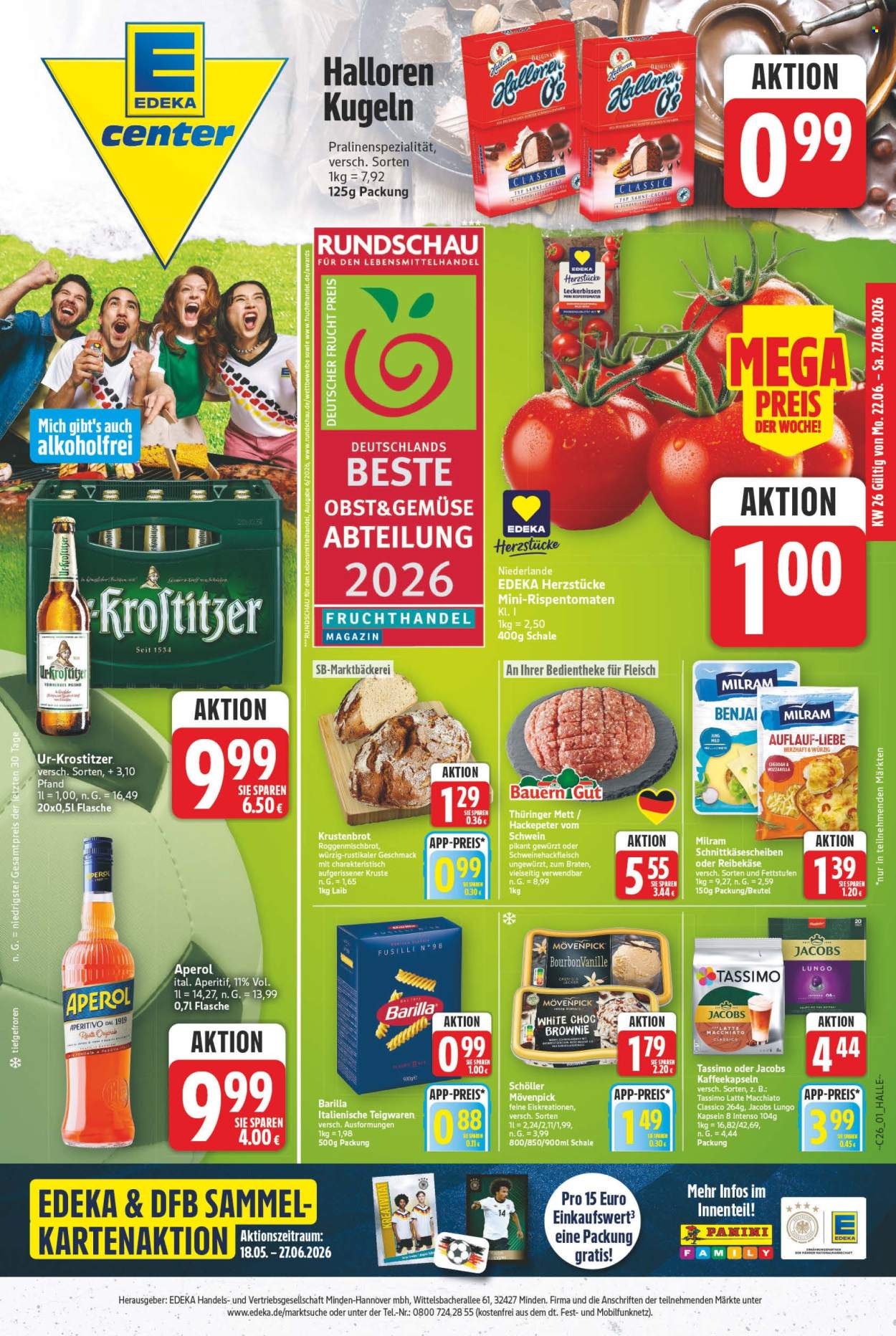 E center Prospekte  - 22.06.2026 - 27.06.2026. Seite 1