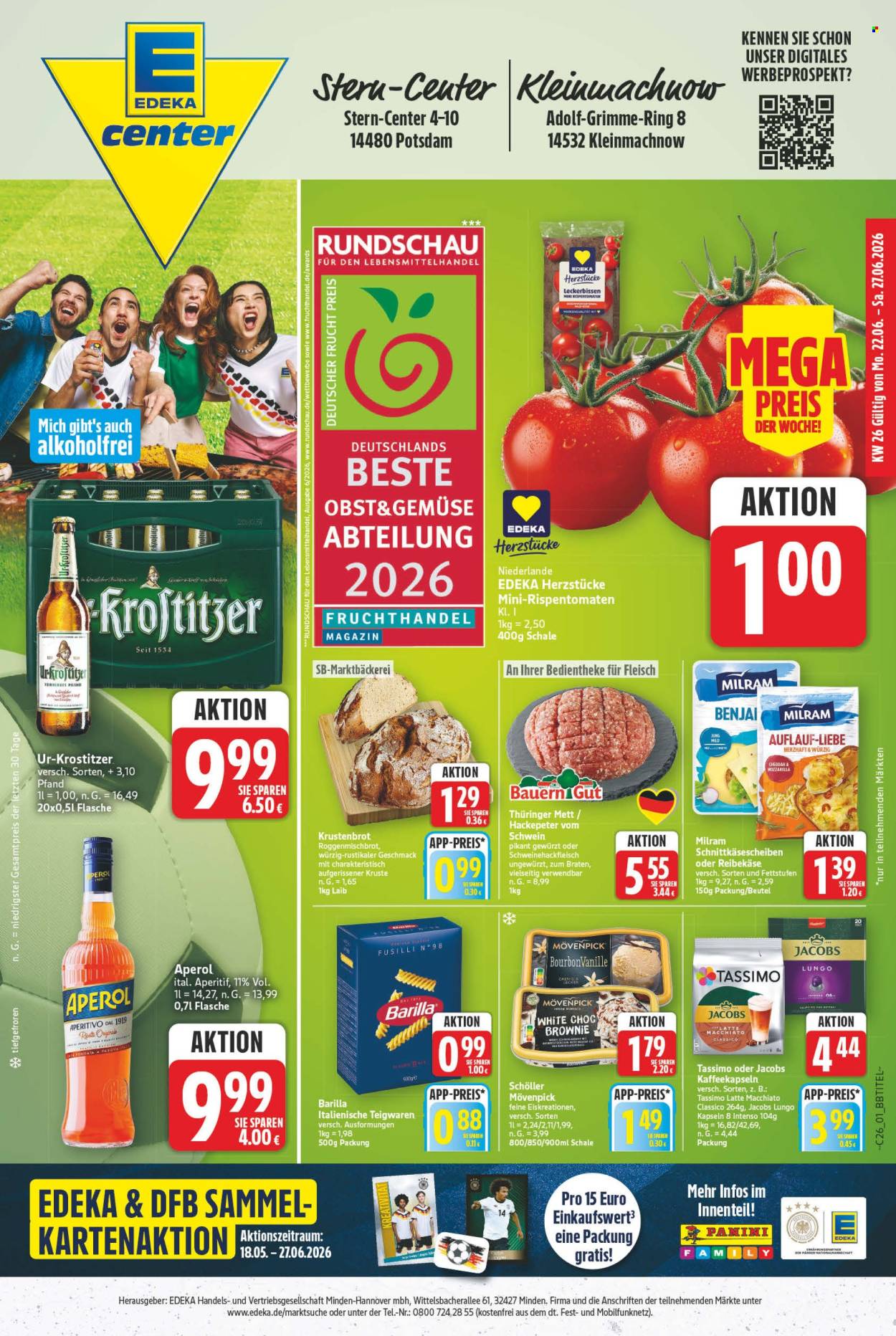 E center Prospekte  - 22.06.2026 - 27.06.2026. Seite 1