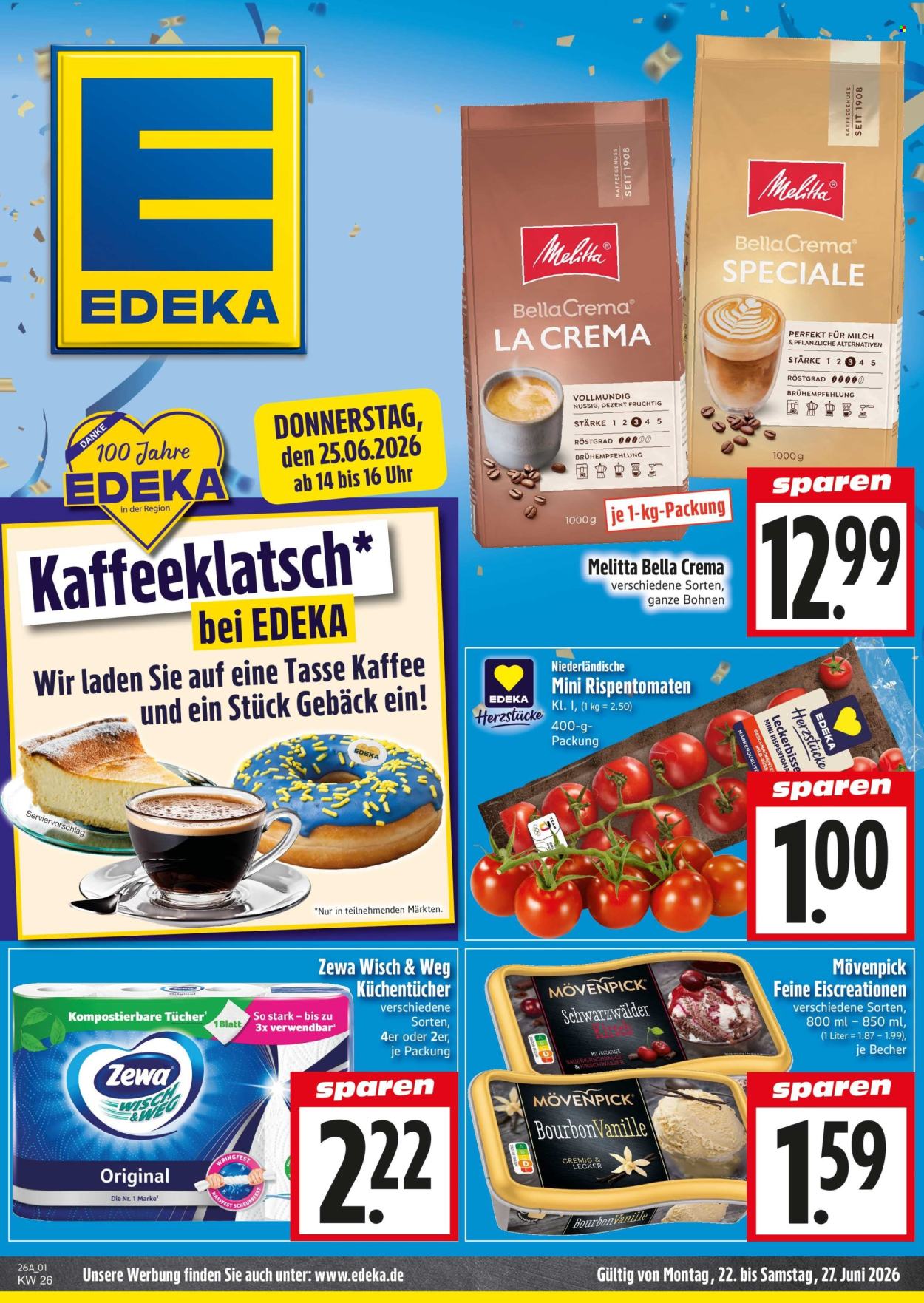 Edeka Prospekte  - 22.06.2026 - 27.06.2026. Seite 1