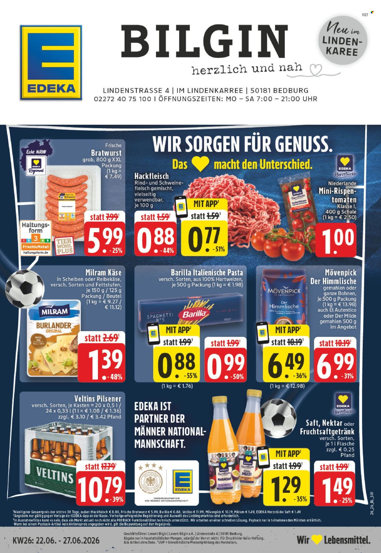 Edeka Prospekte  - 22.06.2026 - 27.06.2026. Seite 1