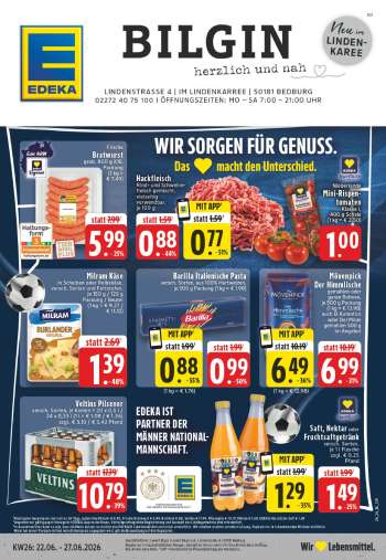 Prospekte Edeka - 22.06.2026 - 27.06.2026.
