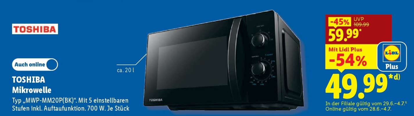 TOSHIBA Mikrowelle