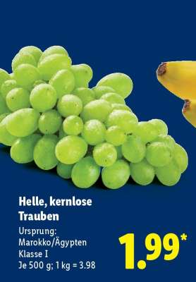 Helle, kernlose Trauben