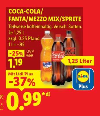 Coca-Cola, Fanta, Mezzo Mix, Sprite