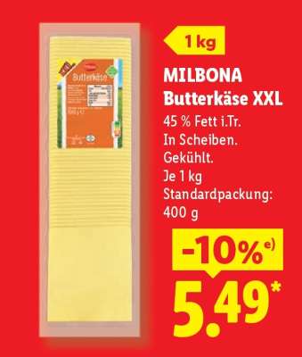 Milbona Butterkäse XXL