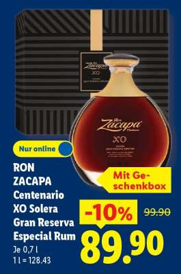 Ron Zacapa Centenario XO Solera Gran Reserva Especial Rum