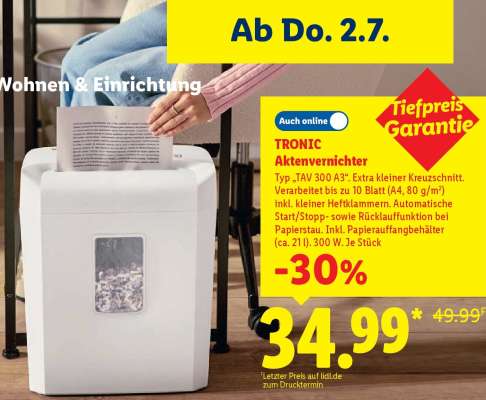 TRONIC Aktenvernichter