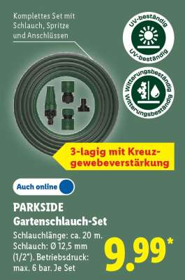 PARKSIDE Gartenschlauch-Set