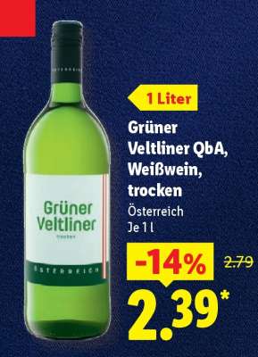 Grüner Veltliner QbA, Weißwein, trocken