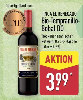 FINCA EL RENEGADO Bio-Tempranillo Bobal DO