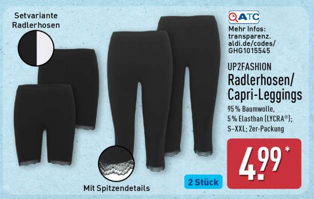 UP2FASHION Radlerhosen/Capri-Leggings