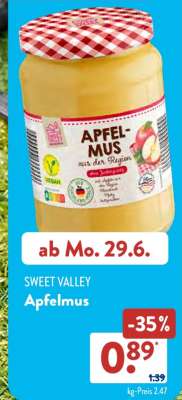 SWEET VALLEY Apfelmus