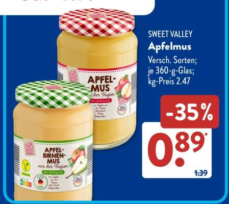 SWEET VALLEY Apfelmus