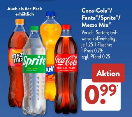 Coca-Cola®/Fanta®/Sprite®/Mezzo Mix®