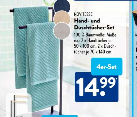 NOVITESSE Hand- und Duschtücher-Set