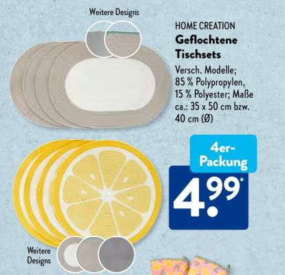 HOME CREATION Geflochtene Tischsets