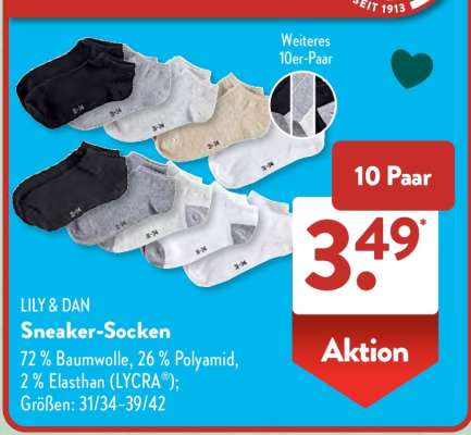 LILY & DAN Sneaker-Socken