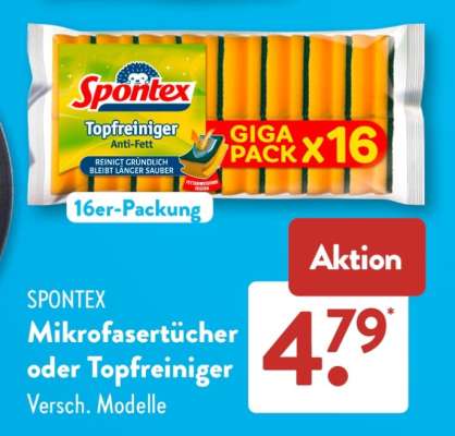 SPONTEX Mikrofasertücher oder Topfreiniger