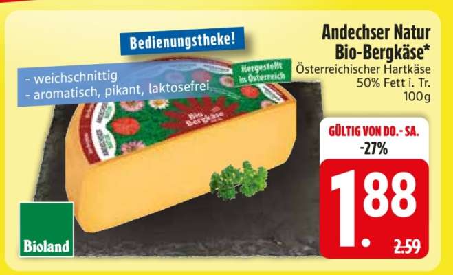 Andechser Natur Bio-Bergkäse