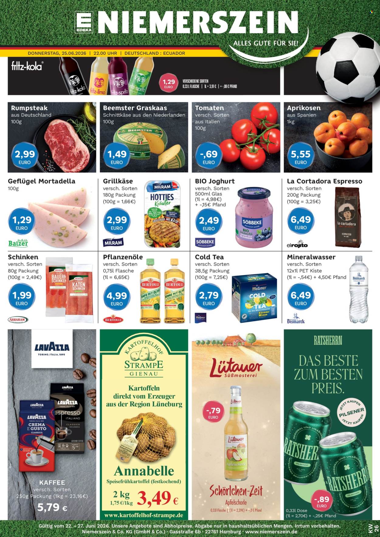 Edeka Prospekte  - 22.06.2026 - 27.06.2026. Seite 1