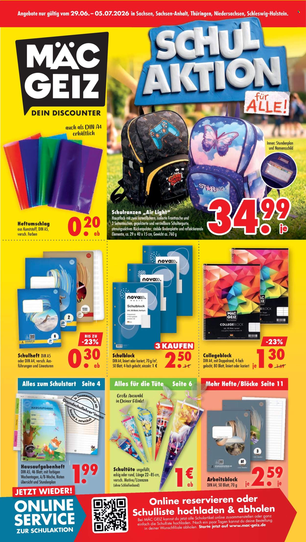 Mäc-Geiz Prospekte  - 29.06.2026 - 5.07.2026. Seite 1