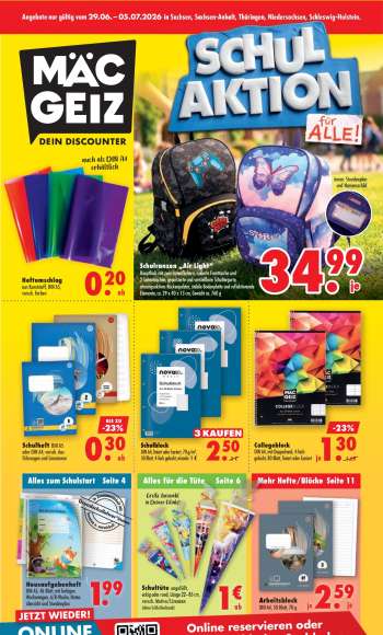 Prospekte Mäc-Geiz - 29.06.2026 - 5.07.2026.