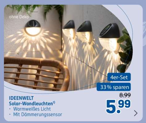 IDEENWELT Solar-Wandleuchten
