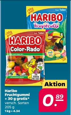 Haribo Fruchtgummi + 30 g gratis