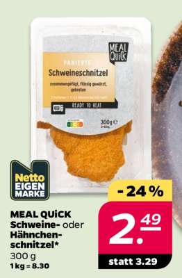 MEAL QUICK Schweine- oder Hähnchenschnitzel