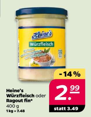 Heine’s Würzfleisch oder Ragout fin