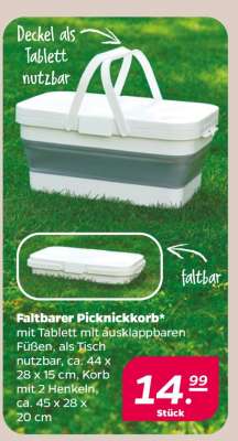 Faltbarer Picknickkorb