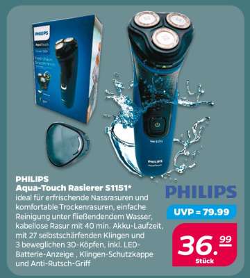 PHILIPS Aqua-Touch Rasierer S1151