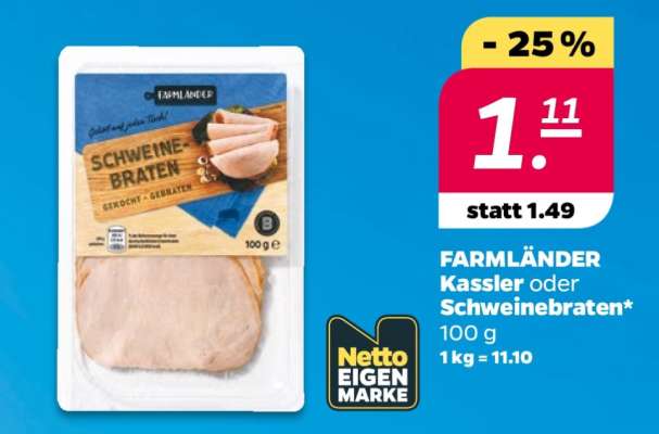 FARMLÄNDER Kassler oder Schweinebraten
