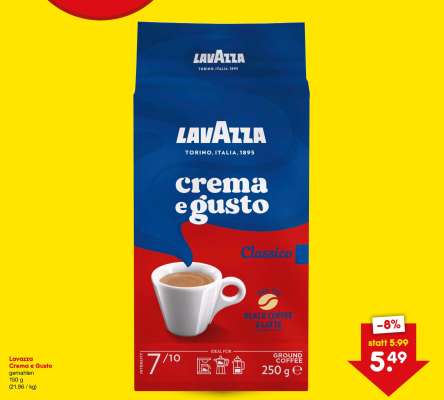Lavazza Crema e Gusto gemalen