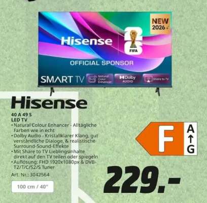 Hisense 40 A 49 S