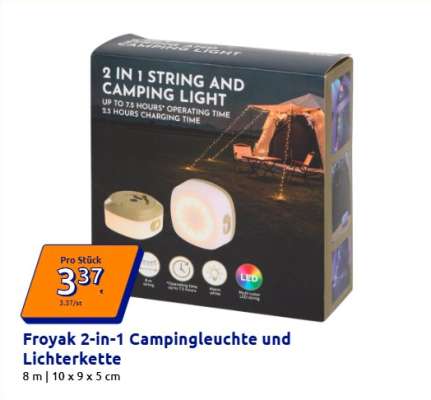 Froyak 2-in-1 Campingleuchte und Lichterkette