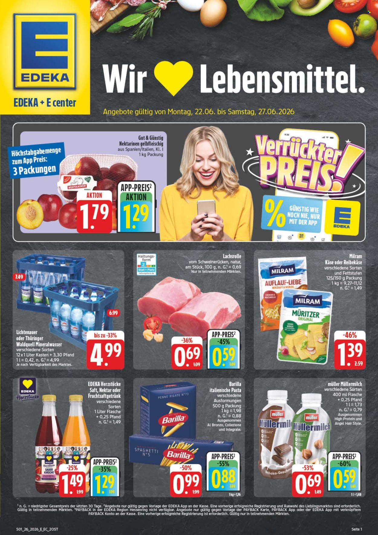 Edeka Prospekte  - 22.06.2026 - 27.06.2026. Seite 1