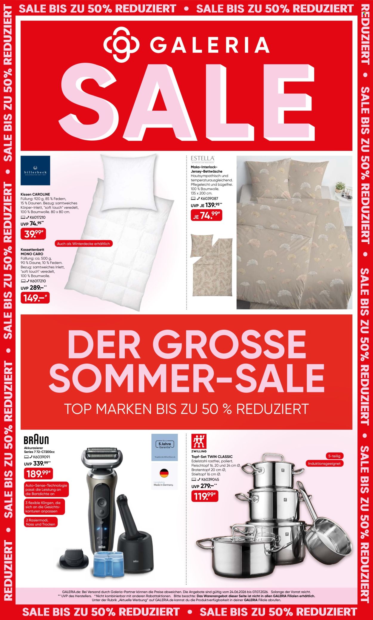 GALERIA Karstadt Kaufhof Prospekte  - 24.06.2026 - 7.07.2026. Seite 1