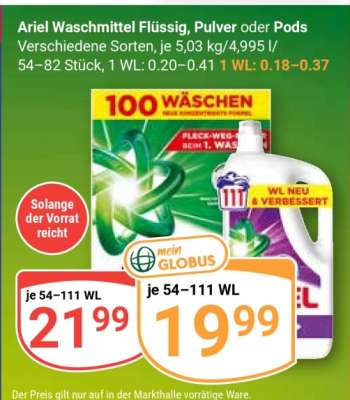 Ariel Waschmittel Flüssig, Pulver oder Pods