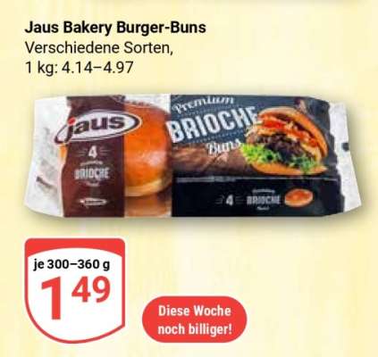 Jaus Bakery Burger Buns