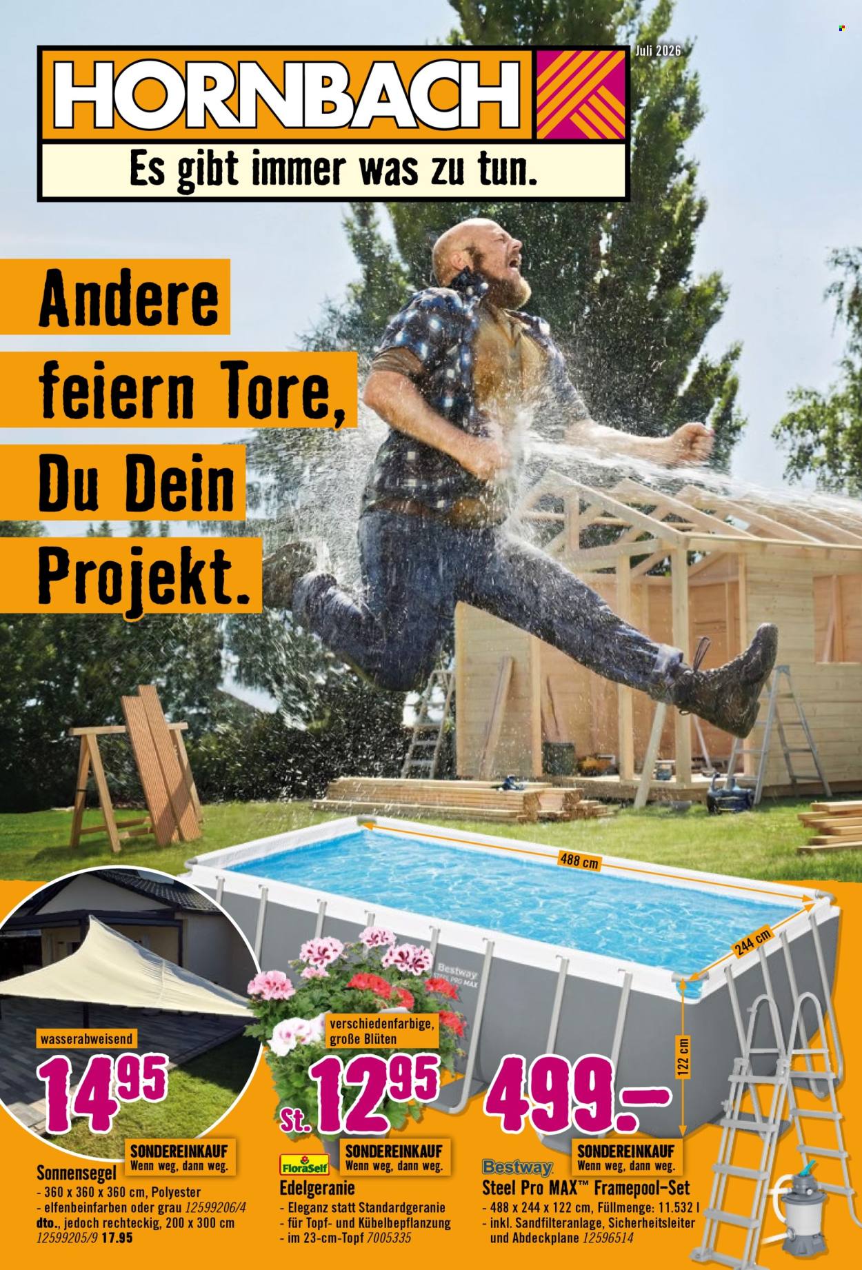 Hornbach Prospekte  - 25.06.2026 - 8.07.2026. Seite 1