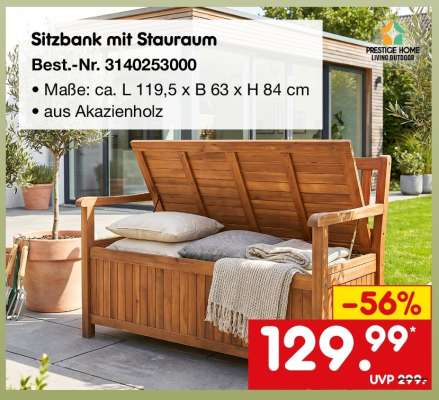 Sitzbank mit Stauraum