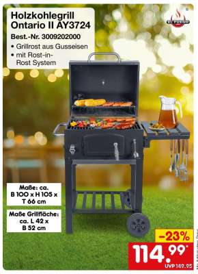Holzkohlegrill Ontario II AY3724