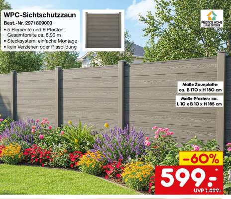 WPC-Sichtschutzzaun