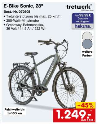 E-Bike Sonic, 28"